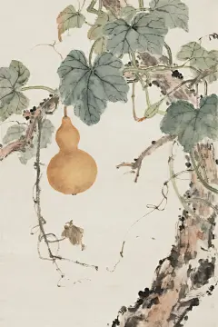 葫芦写意国画绘画元素