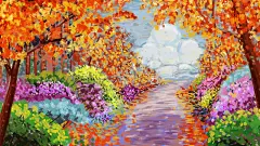 森系野外仙境风景插画设计