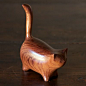 "Martha Cat", wood carving by Perry Lancaster