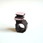 FLORA VAGI-HU: Ring STACKS Ebenholz, Acryl