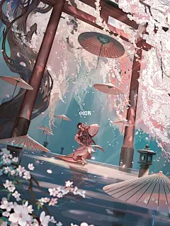 樱花盛开之际 我们重逢之时 : #暖春樱花季  #樱花  #壁纸  #阴阳师