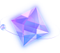 3d几何玻璃钻石立体装饰元素