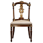 I.1037 Isabelle Chair : DIMENSIONSW.41.5 cm. (16 1/4") D.44 cm. (17 1/4") H.84.5 cm. (33 1/4") SH.44 cm. (17 1/4") COM/COL REQUIREMENTS0.50 m. (0.60 yds.) Plain 0.50 m. (0.60 yds.) Str
