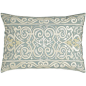 Callisto Home Rienzo 15" x 21" Pillow with Velvet Appliques & Beading