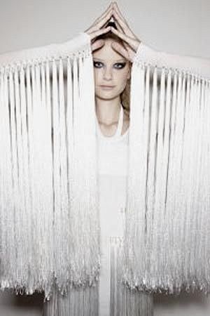 white fringe dress.....