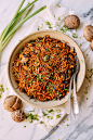 Caramelized Soy Sauce Noodles with Sweet Potato & Mushrooms