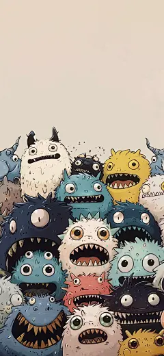 可爱卡通怪兽壁纸