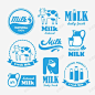 牛奶LOGO标签图标