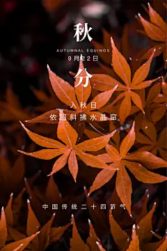 创意大气秋分节气海报设计