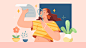 Woman With Magnifying Glass by Felic Illustration for Felic Art on Dribbble
