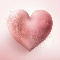 一颗砂纸形状的粉色心