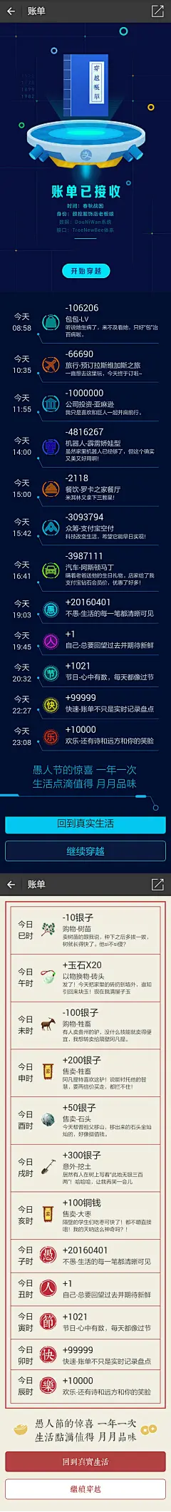 支付宝愚人节对账单专题页 #活动页面# #APP#