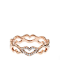 Raphaele Canot Keep Smiling diamond & pink-gold ring