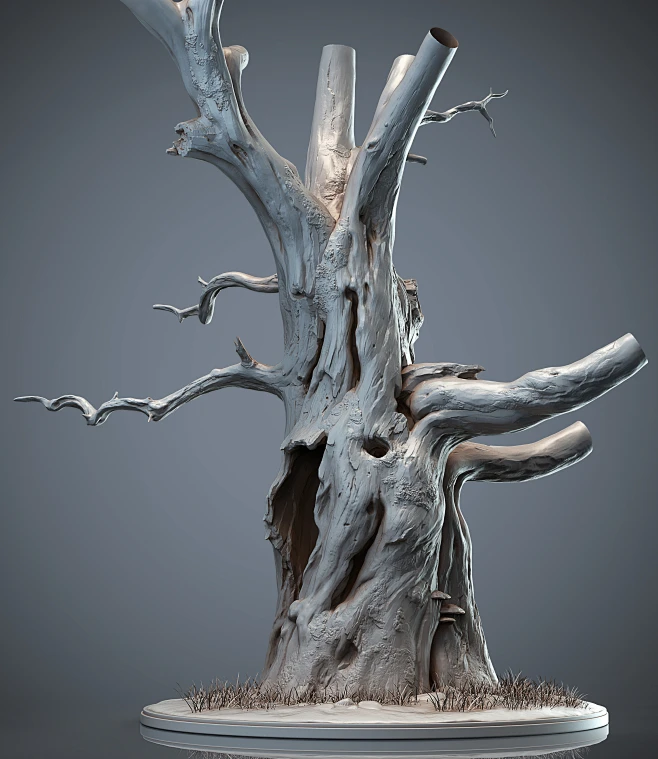 Tree Highpoly-花瓣网