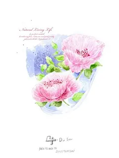 韩式唯美水彩风格插画