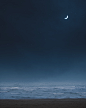 夜晚的海