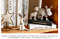 北欧风格圣诞节礼物可爱白色小麋鹿客厅创意树脂动物装饰品摆件-tmall.com天猫