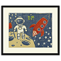 正版进口画芯宇航员机器人/卡通宇宙空间科幻动漫儿童房装饰画285-淘宝网