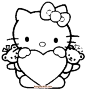 10张女孩子涂色凯蒂猫Hello Kitty免费涂色图片-红豆饭小学生简笔画大全