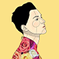 个性男生插画头像