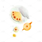 手绘风-美食元素-生日蛋糕