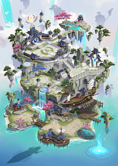 cn天刀手游 (场景概念图)-绿榴莲-7.game蓝胖子没铃铛采集到2.