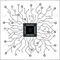 Artificial Intelligence black and white background