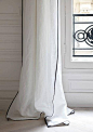 Linen Curtain finished with Trim 40 colors Mix and Match