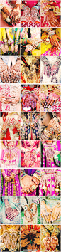 印度新娘的华丽服饰和海娜手绘