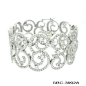 Pave Clear CZ Swirls Statement Bridal Bracelet-SOLD OUT : Fashion Jewelry - Cubic Zirconia Rings - Bridal Jewelry - Fashion Accessories, ShopBijou.com@北坤人素材