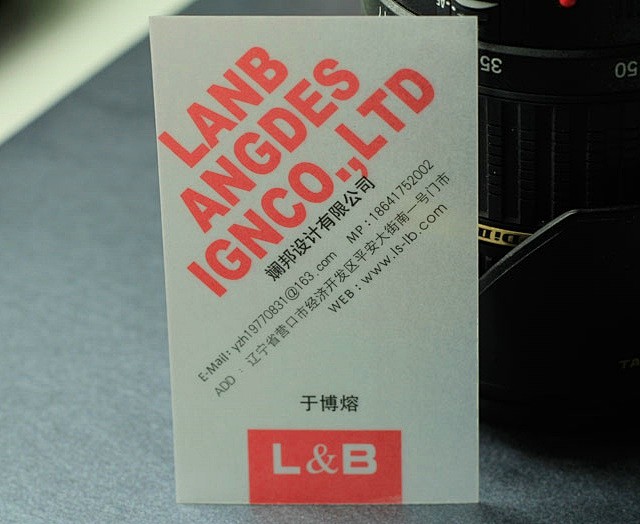LANB设计半透明高档名片