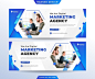 Vector digital marketing agency and corporate social media web banner and facebook cover photo design template