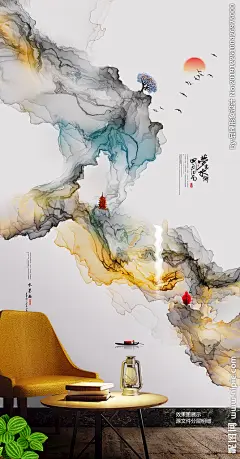 现代水墨画 抽象画 线条画