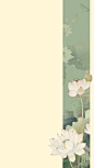 花瓣素材_中国风通用古风花朵宣纸国画背景图片素材_193462437