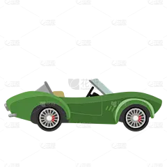 扁平-赛车交通元素贴纸5