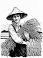 黑白版画_五常大米_7_衍艺设_来自小红书网页版