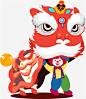 卡通小丑舞狮动漫人物