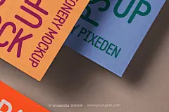 正方形名片信封卡片邀请函贺卡设计作品贴图ps样机素材展示效果图下载_颜格视觉