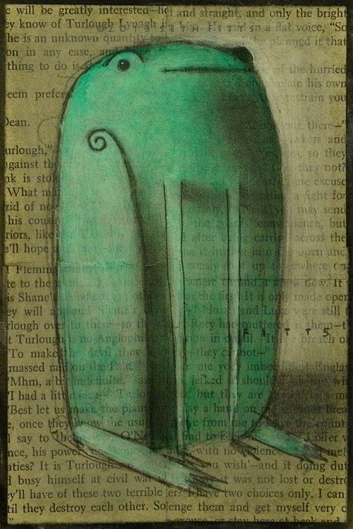 油画风格的现代主义插画