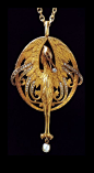 *** Unbeatable savings on amazing jewelry at http://jewelrydealsnow.com/?a=jewelry_deals *** Lluis Masriera - Art Nouveau Pendant. Gold, pearl, diamonds..: 