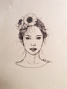 手绘)速写-花瓣网|陪你做生活的设计师 | 水原希子-阿抖抖抖抖抖_素描