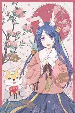同人图 插画 壁纸 | 新年快乐~~~ | 半次元-第一中文COS绘画小说社区