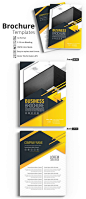 Brochure Cover Layout with Yellow and Gray Accents 1 - image | Adobe Stock #Brochure #Business #Proposal #Booklet #Flyer #Template #Design #Layout #Cover #Book #Booklet #A4 #Annual #Report| Brochure template | Brochure design template | Flyers | Template 
