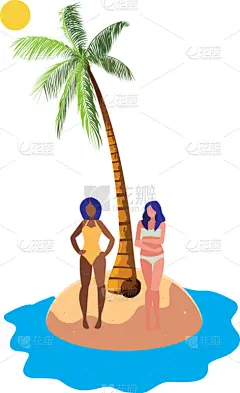 夏天,女孩,海滩,伴侣,青年人,天气,人种,女人,休闲
