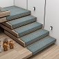 楼梯踏步垫防滑地垫免胶自粘简约纯色台阶贴家用满铺楼梯地毯定制-tmall.com天猫