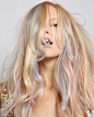 cotton candy color streaks