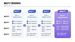 流程关系4项PPT图文页