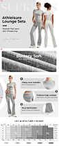 SUUKSESS Women 2 Piece Lounge Sets Going Out Y2K Foldover Pants Crew Neck Fitted Shirts Matching Pajamas (Light Grey, M) at Amazon Women’s Clothing store