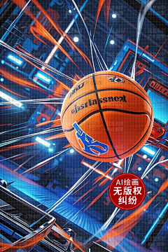 AI版权图库采集到【原创】AI体育 篮球