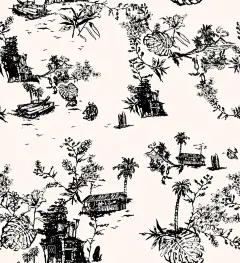 黑白树叶  - 源文件下载【酷图网】黑白树叶,黑白花,船,房子,热带叶